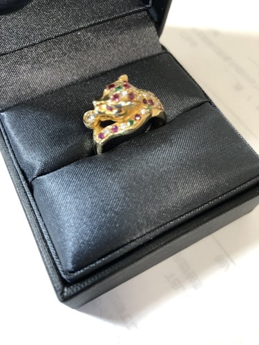 ダイヤモンドリング(指輪) K14 キャット 1ct