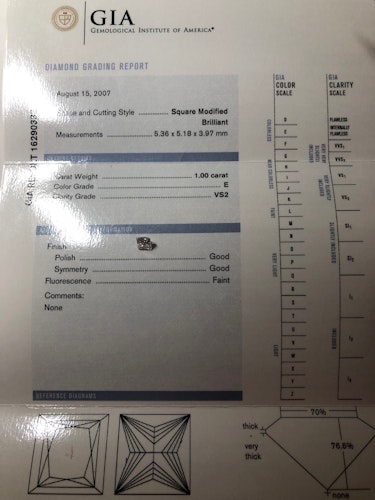 ダイヤモンドルース  1ct E VS-2 Good