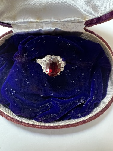 ガーネットリング(指輪) pt900