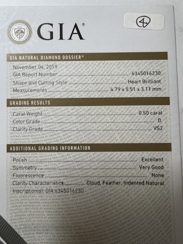 ダイヤモンドルース  0.5ct D VS-2