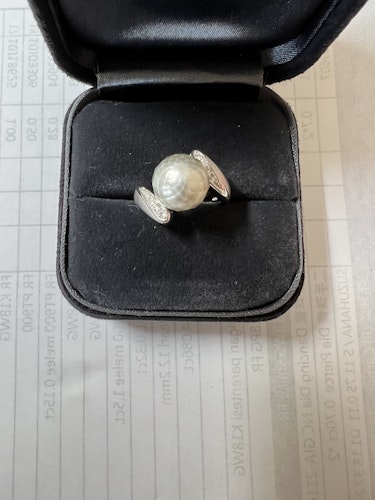 真珠リング(指輪) pt900