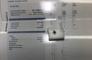 ダイヤモンドルース  2.22ct D VS-2 Excellent