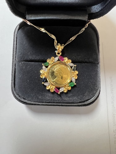 ダイヤモンドペンダント 24k