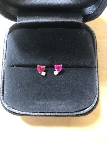 ルビーイヤリング/ピアス 18k 1ct