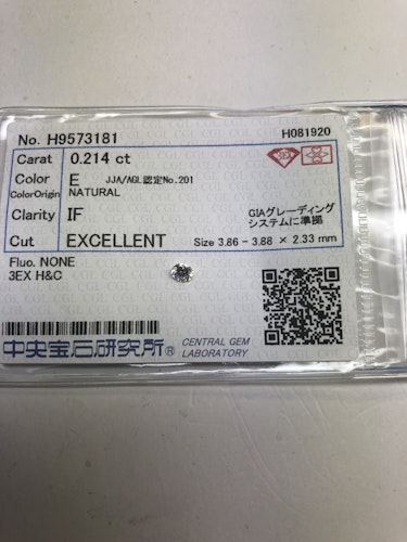 ダイヤモンドルース 0.214ct E 3EX
