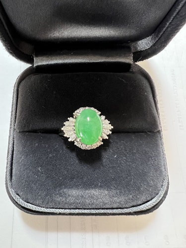 翡翠リング(指輪) pt900