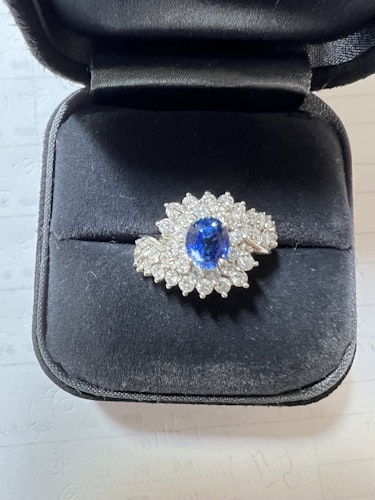 サファイアリング(指輪) pt900