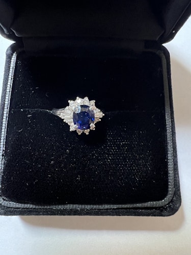 サファイアリング(指輪) pt900