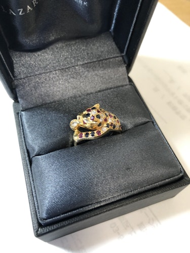 ダイヤモンドリング(指輪) K14 キャットリング 1ct