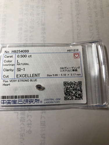 ダイヤモンドルース  0.5ct L SI-1 Excellent