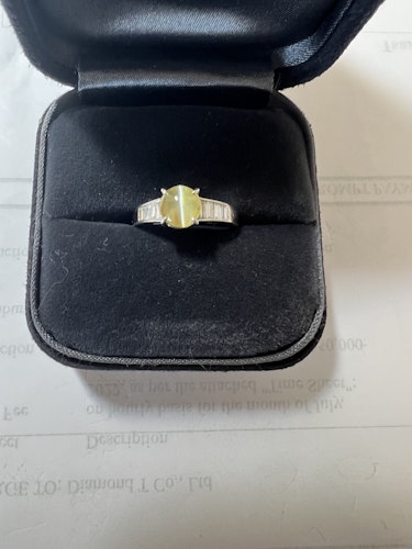 クリソベリルリング(指輪) pt900