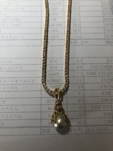 真珠ネックレス 18k