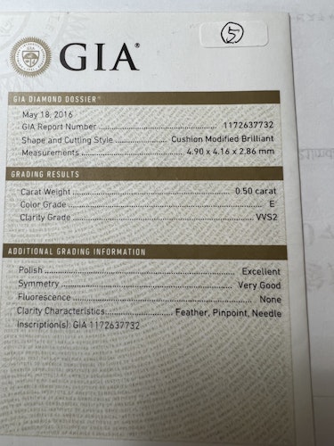 ダイヤモンドルース  0.5ct E VVS-2