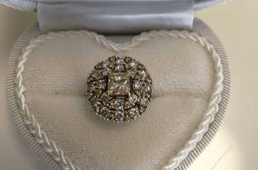 ダイヤモンドリング(指輪) k14 プリンセスダイヤ 1.05ct