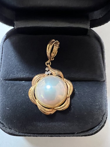 真珠ペンダント 18k