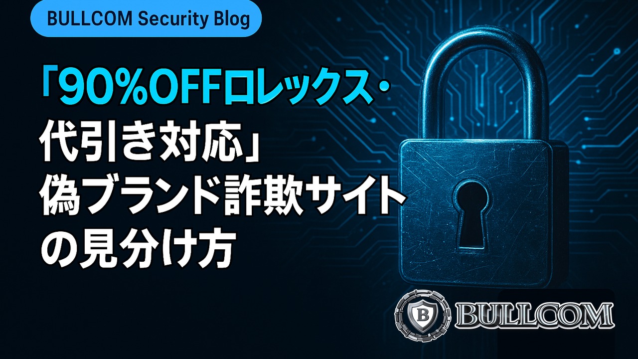「90%OFFロレックス・代引き対応」偽ブランド詐欺サイトの見分け方