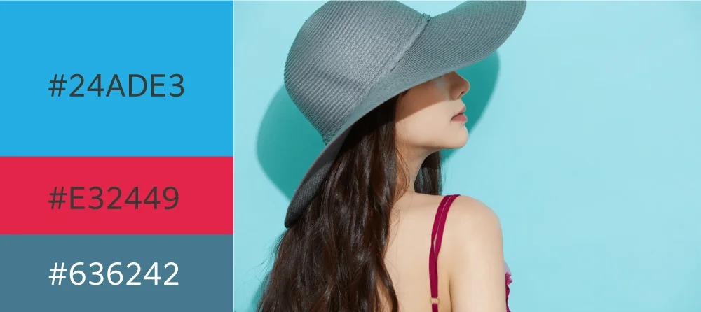 夏に使えそうな琵琶湖ブルーの配色パターン2のイメージ