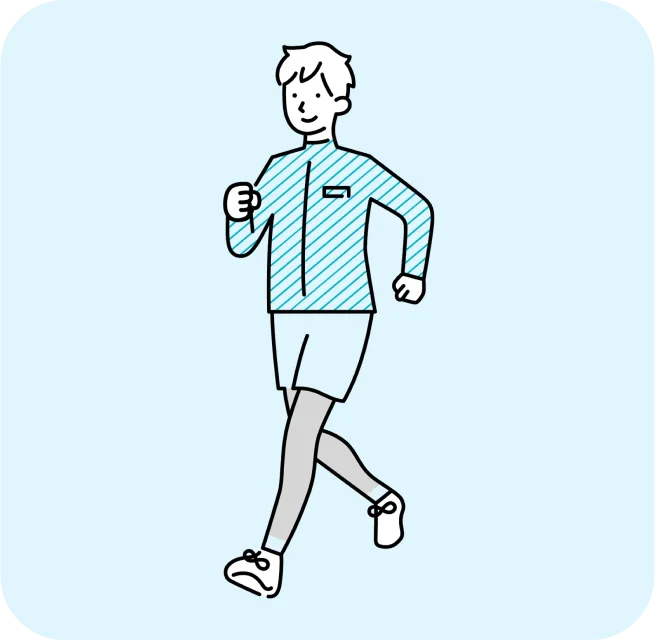 ジョギングする男性のイラスト