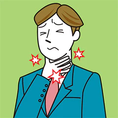 のどの痛みのイメージ