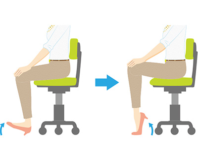 足首の曲げ伸ばし