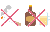 飲酒・喫煙を控えるイメージ