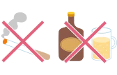 飲酒・喫煙を控えるイメージ