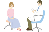 専門医を受診するイメージ