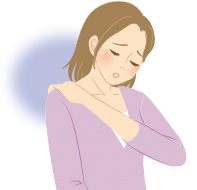 肩こり痛に悩む女性