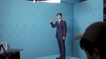 CGと合成する「やる気ブースト、オン！」のシーンイメージ