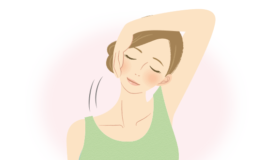 ストレッチをする女性