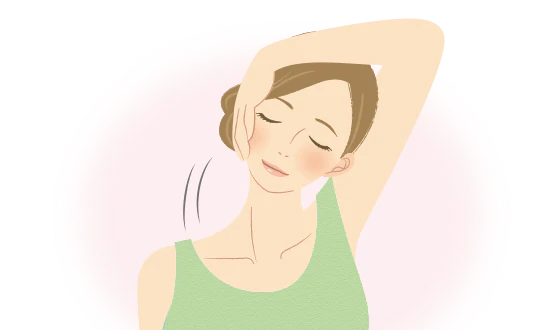 ストレッチをする女性