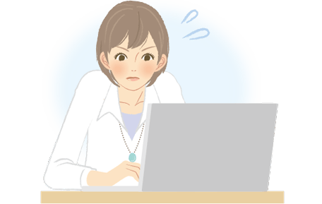 デスクワークをする女性