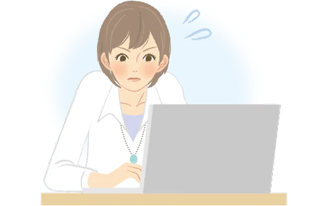 デスクワークをする女性