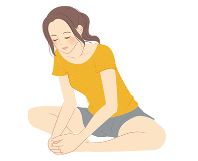 バタフライのポーズ