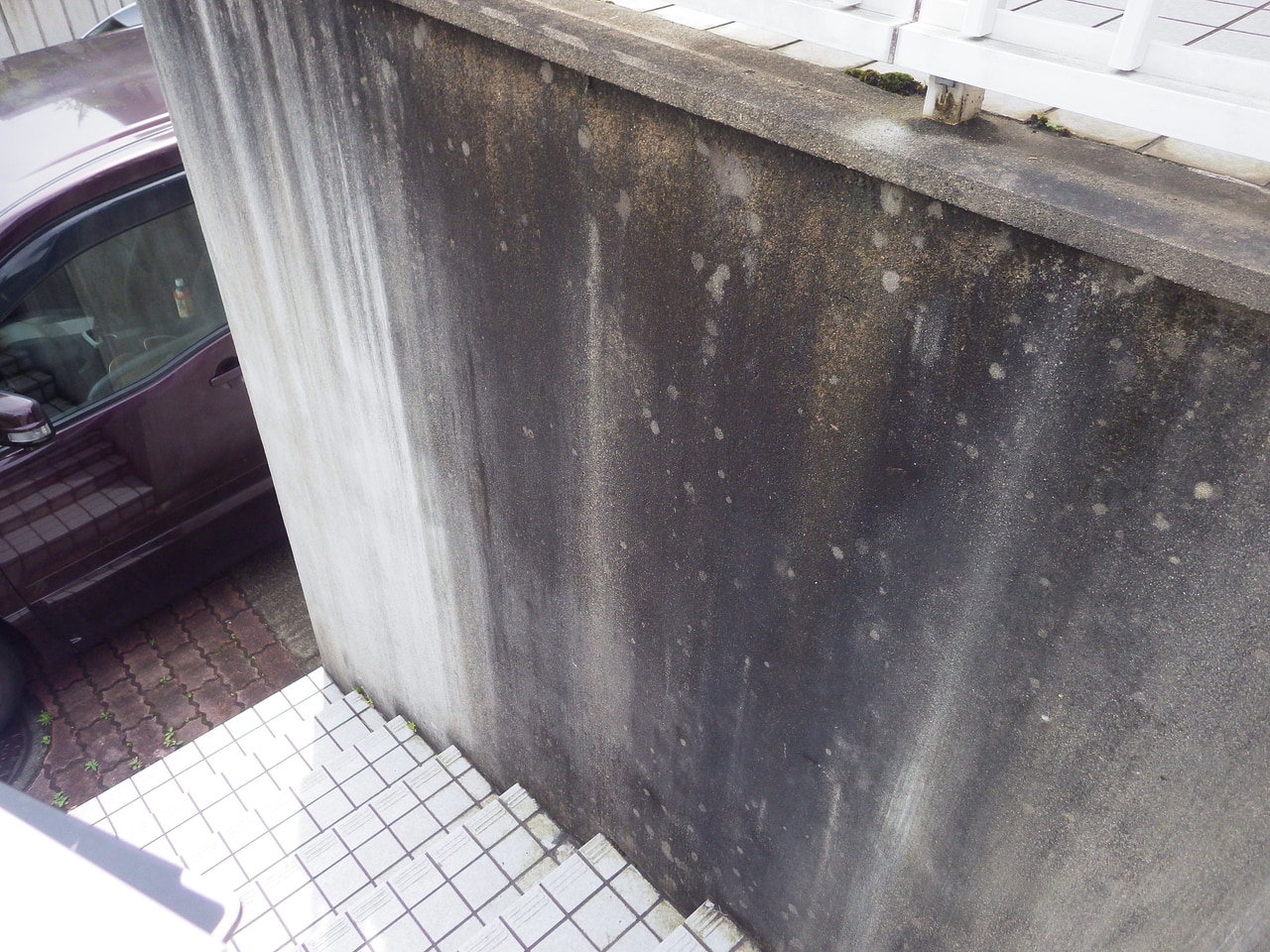 外構の塀塗装も行いました Before