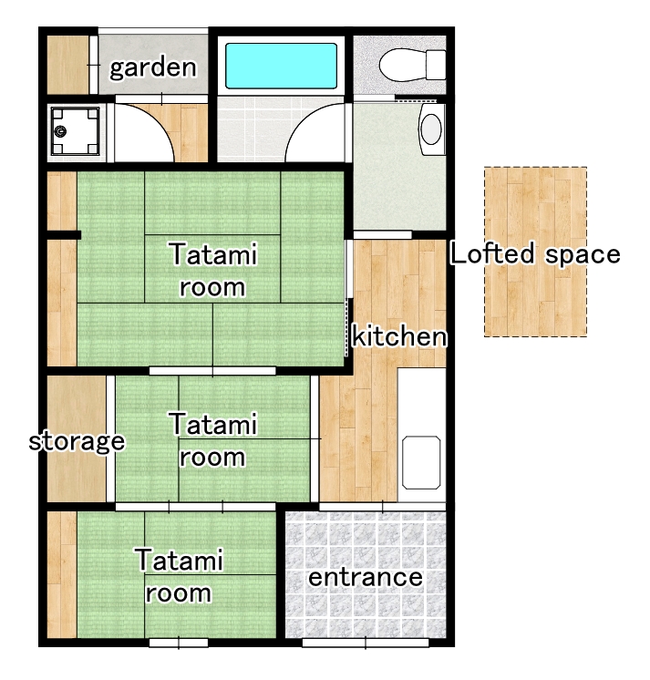 Invest in Tradition: Kyoto Machiya, Owner-Change, Renovated floor plan