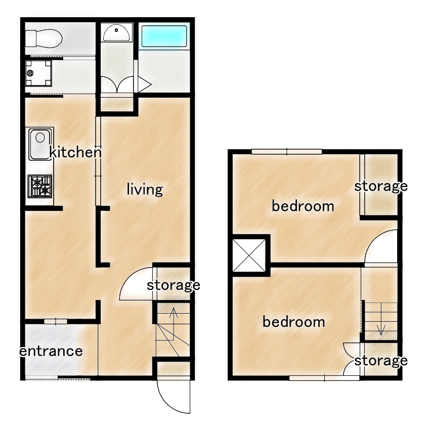 Higashiyama Machiya Revival: Timeless Charm, Modern Upgrades & Rental Income Opportunity floor plan