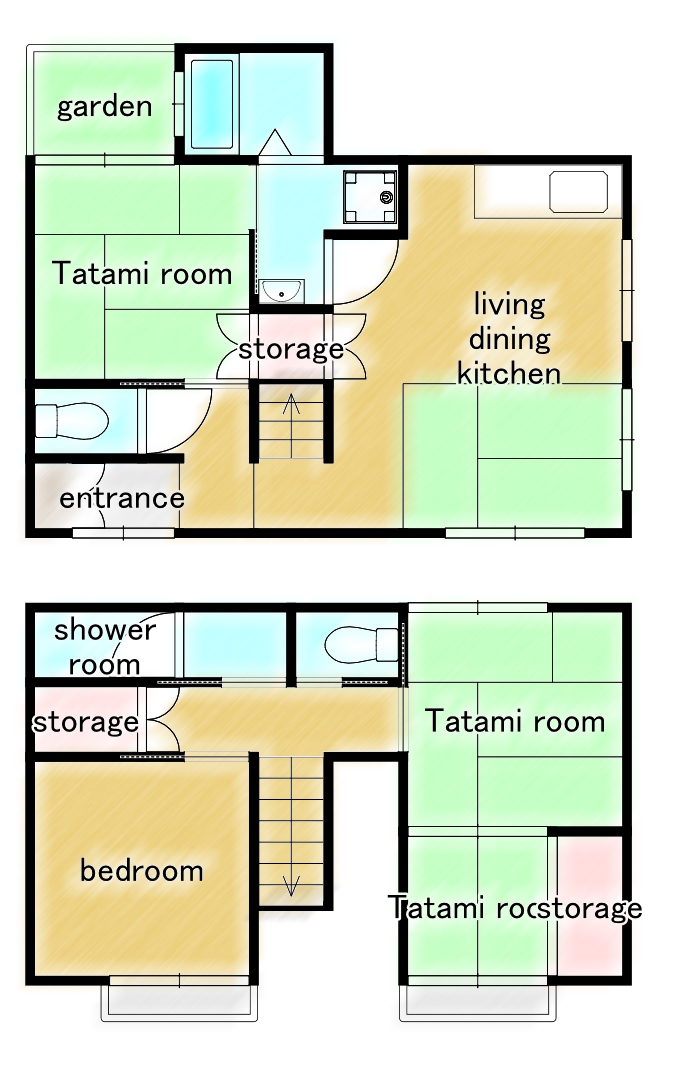Kyoto Machiya Renaissance: Timeless Charm & Modern Comfort Steps from JR Nijo floor plan