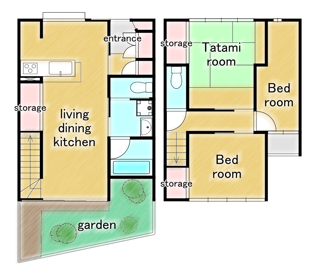 Timeless Elegance, Modern Comfort – A Smart Kyoto Machiya Home floor plan