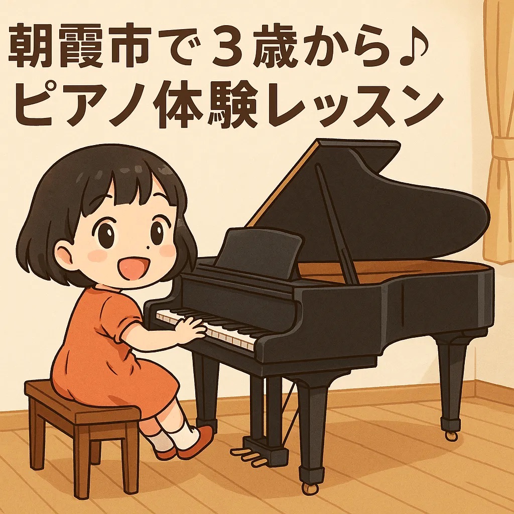朝霞市で3歳から通えるピアノ教室を探している方へのアイキャッチ画像