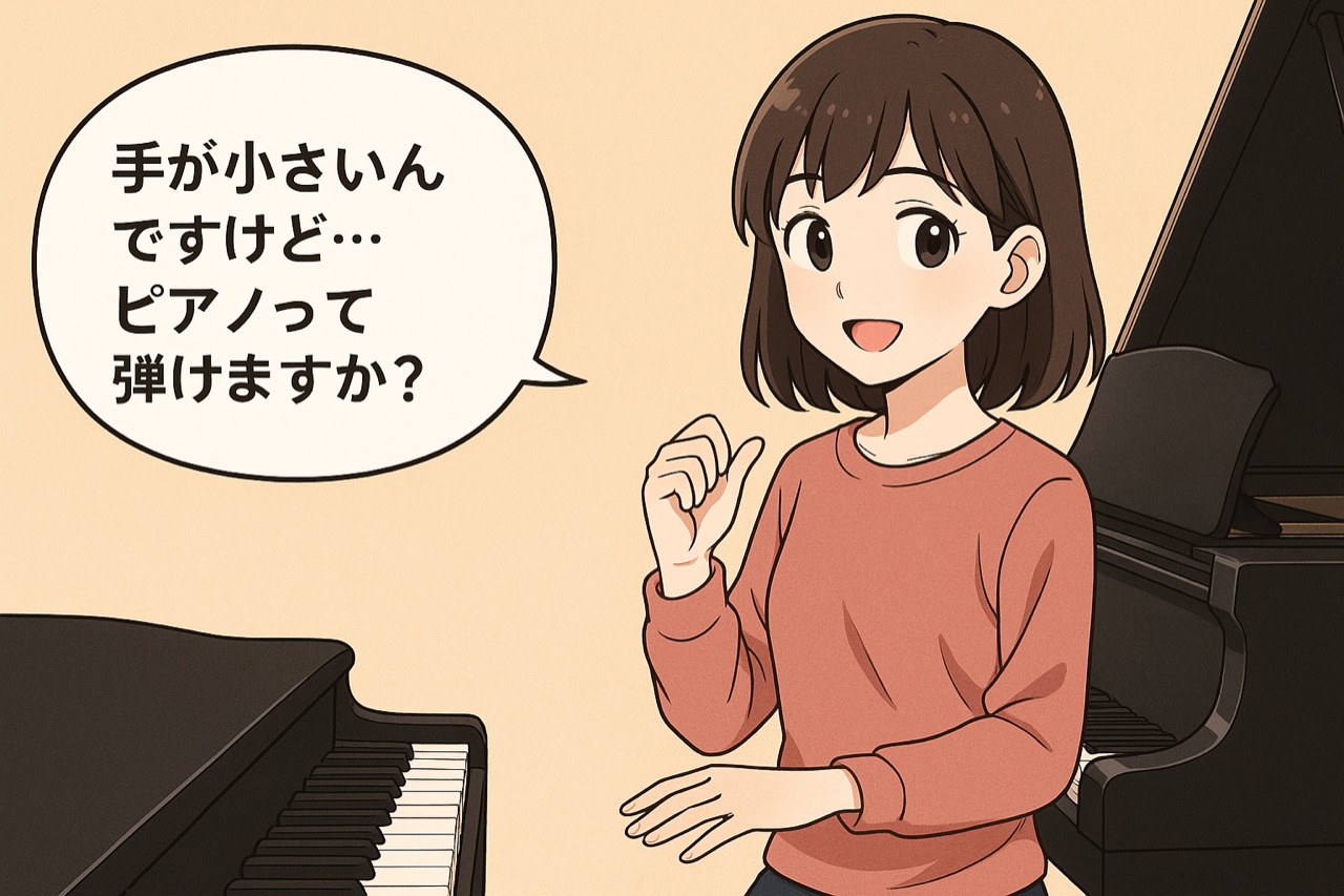 「手が小さいんですけど…ピアノって弾けますか？」のアイキャッチ画像