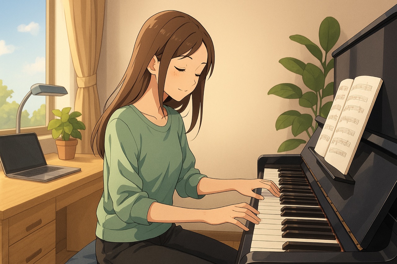 在宅ワークの息抜きにピアノがおすすめな3つの理由～初心者さんもOK～のアイキャッチ画像
