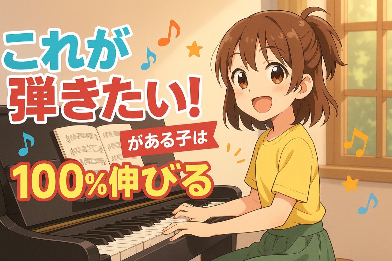 ピアノが上達する子の共通点「これが弾きたい！」があると伸びる理由のアイキャッチ画像