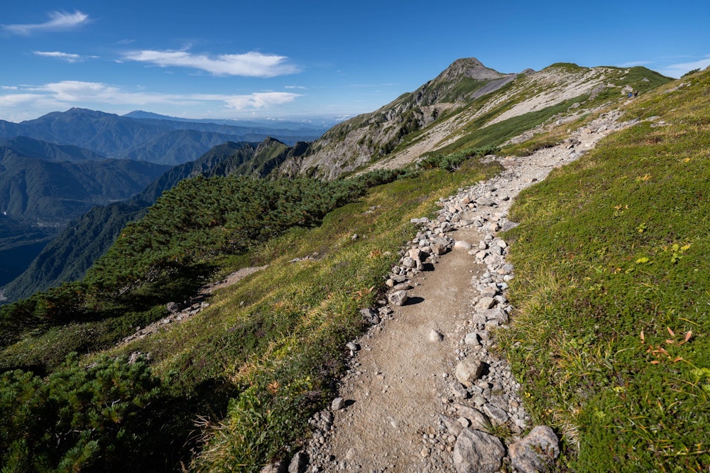<p>これぞ天空の山歩道。</p>
