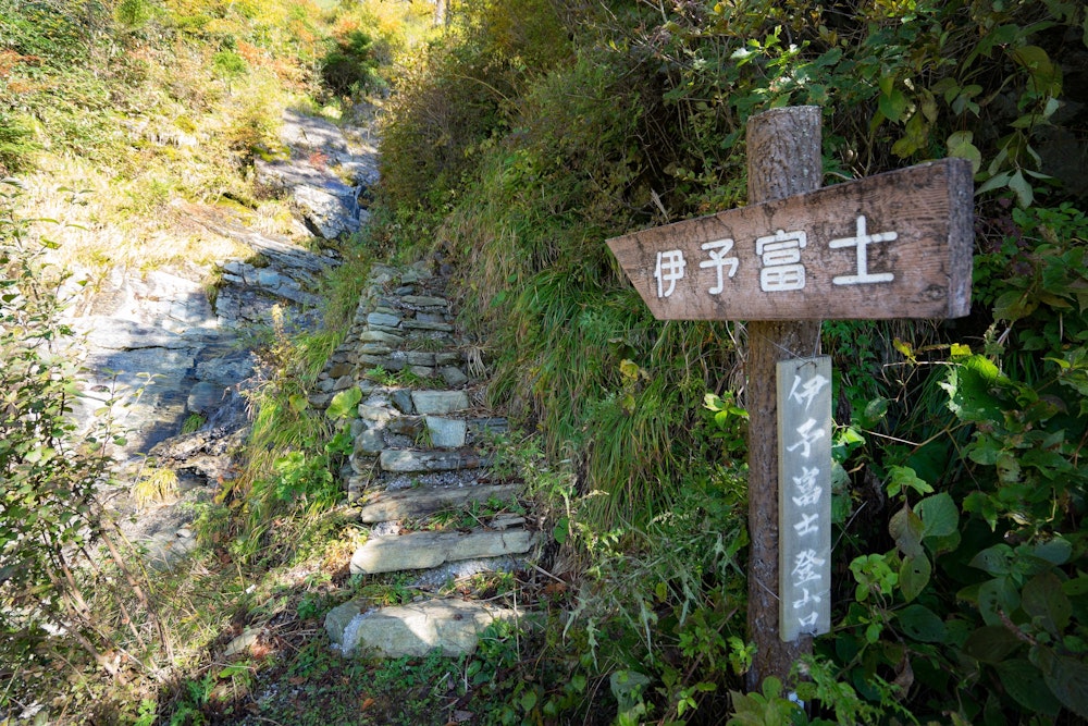 <p>この林道沿いに、伊予富士の登山口がある。</p>