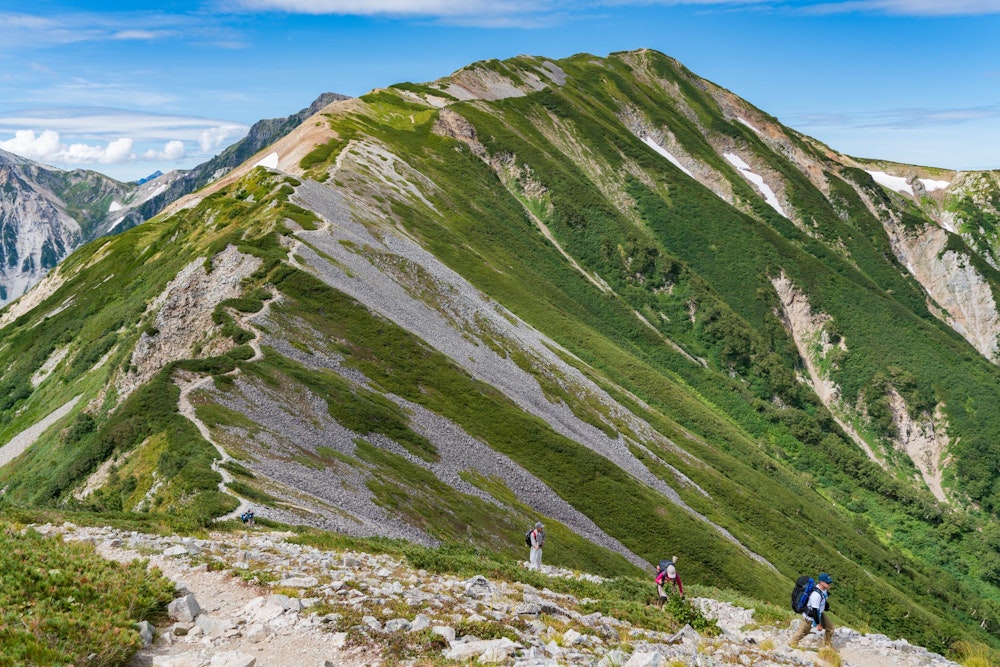 <p>小蓮華山の美しい稜線歩き。</p>