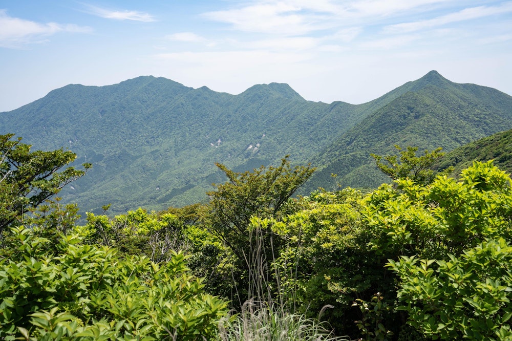 <p>大箆柄岳方面はよく見える。これから歩く稜線だ。</p>