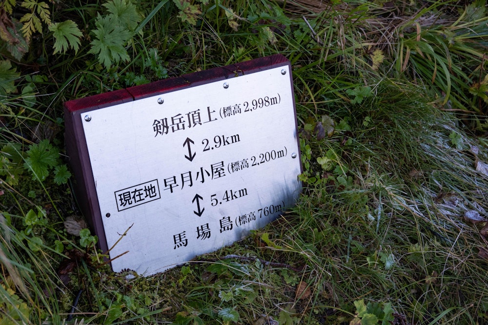 <p>早月小屋からが本番。<br>本格的な岩場はこの先にある。</p>