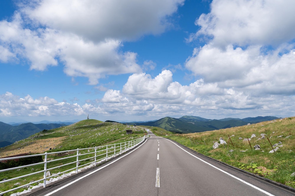 <p>農道から再びメインルートである県道に戻り、狭い路肩を歩いて姫鶴平方面へ戻った。<br>まだ涼しい朝の爽快なプチハイキングとなった。</p>