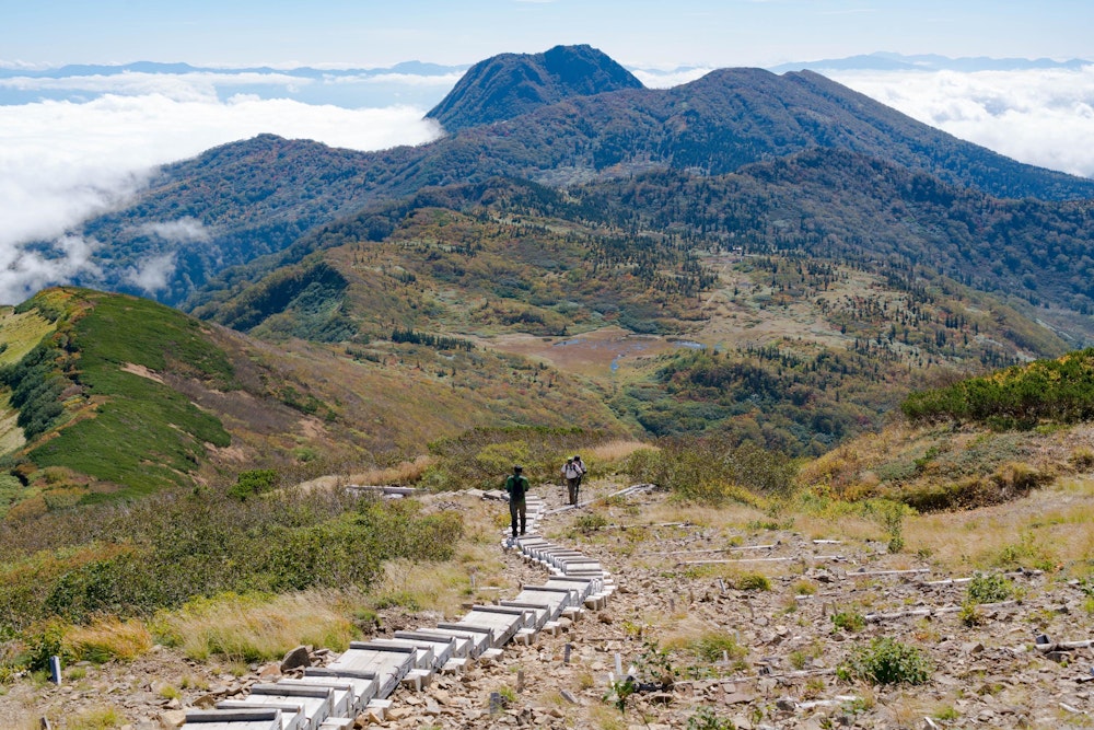 <p>火打山に登ったあとは、妙高山を目指す。</p>